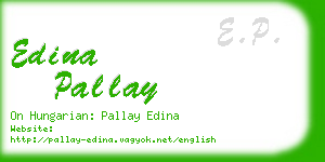 edina pallay business card